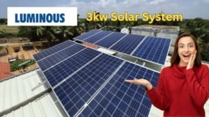 Luminous 3kw solar setup cost in 2026